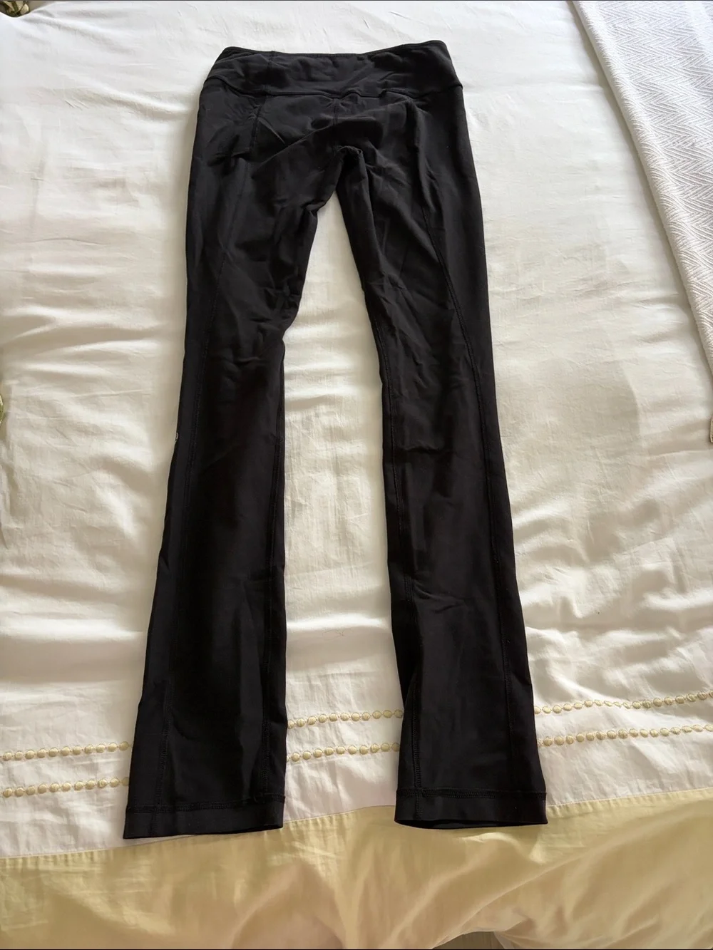 lululemon athletica Black Leggings with Pink Waistband